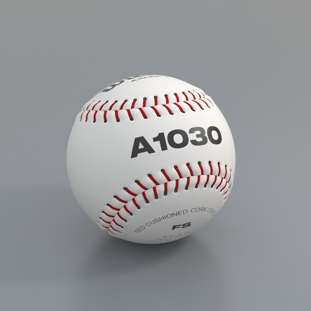 Baseball ball Free 3D model_1