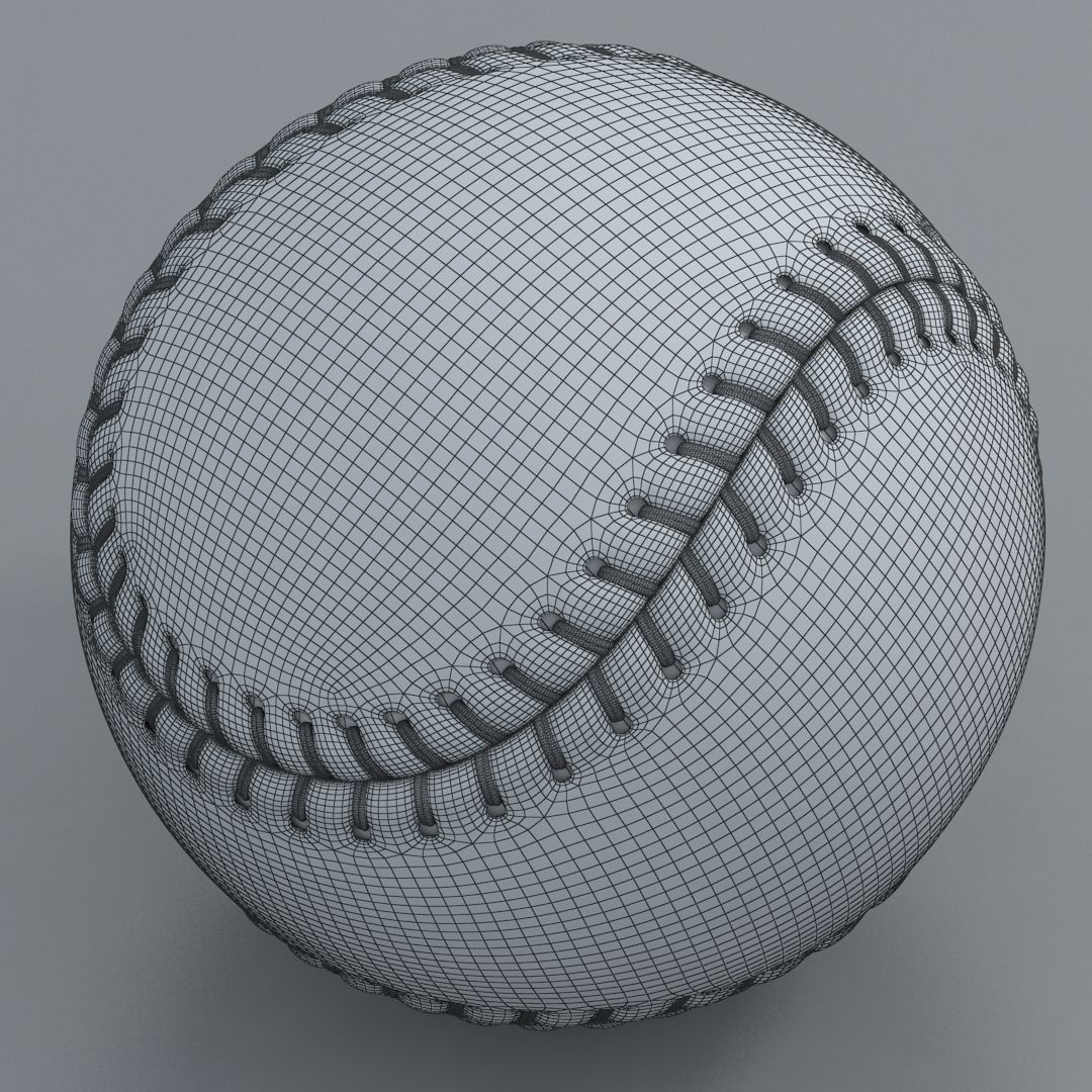Baseball ball Free 3D model_4
