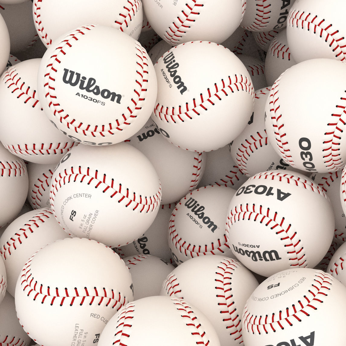 Baseball ball Free 3D model_3