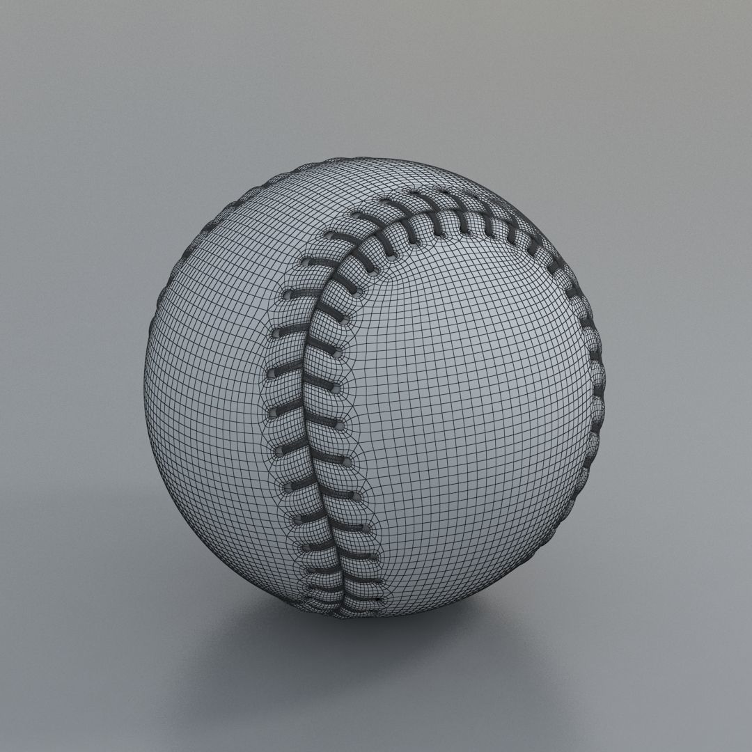 Baseball ball Free 3D model_5