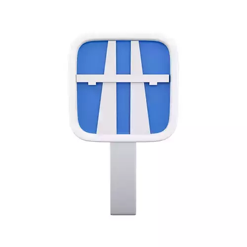  3d motorway sign  cartoon icon