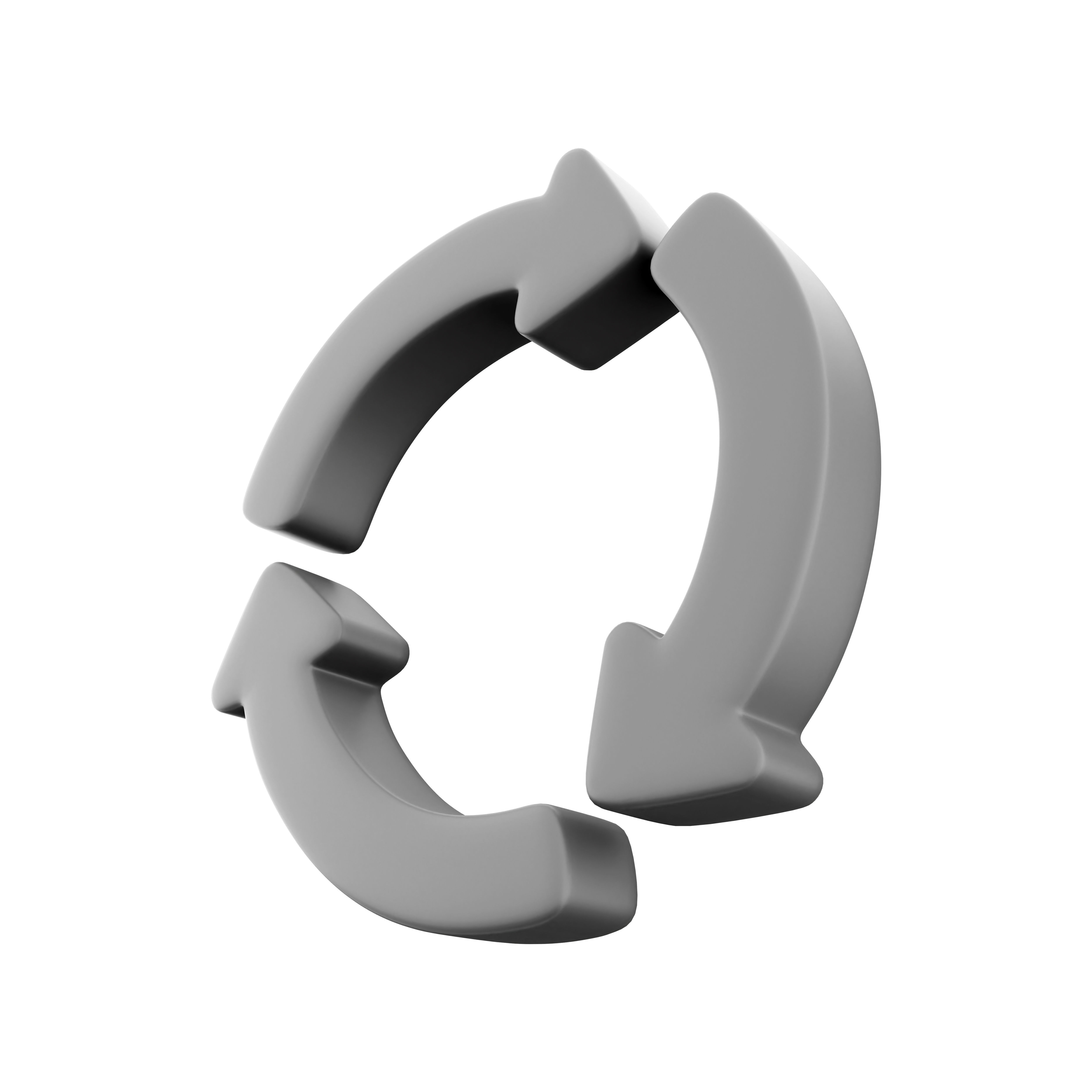 3D  arrows moving in green circle 3D model_2