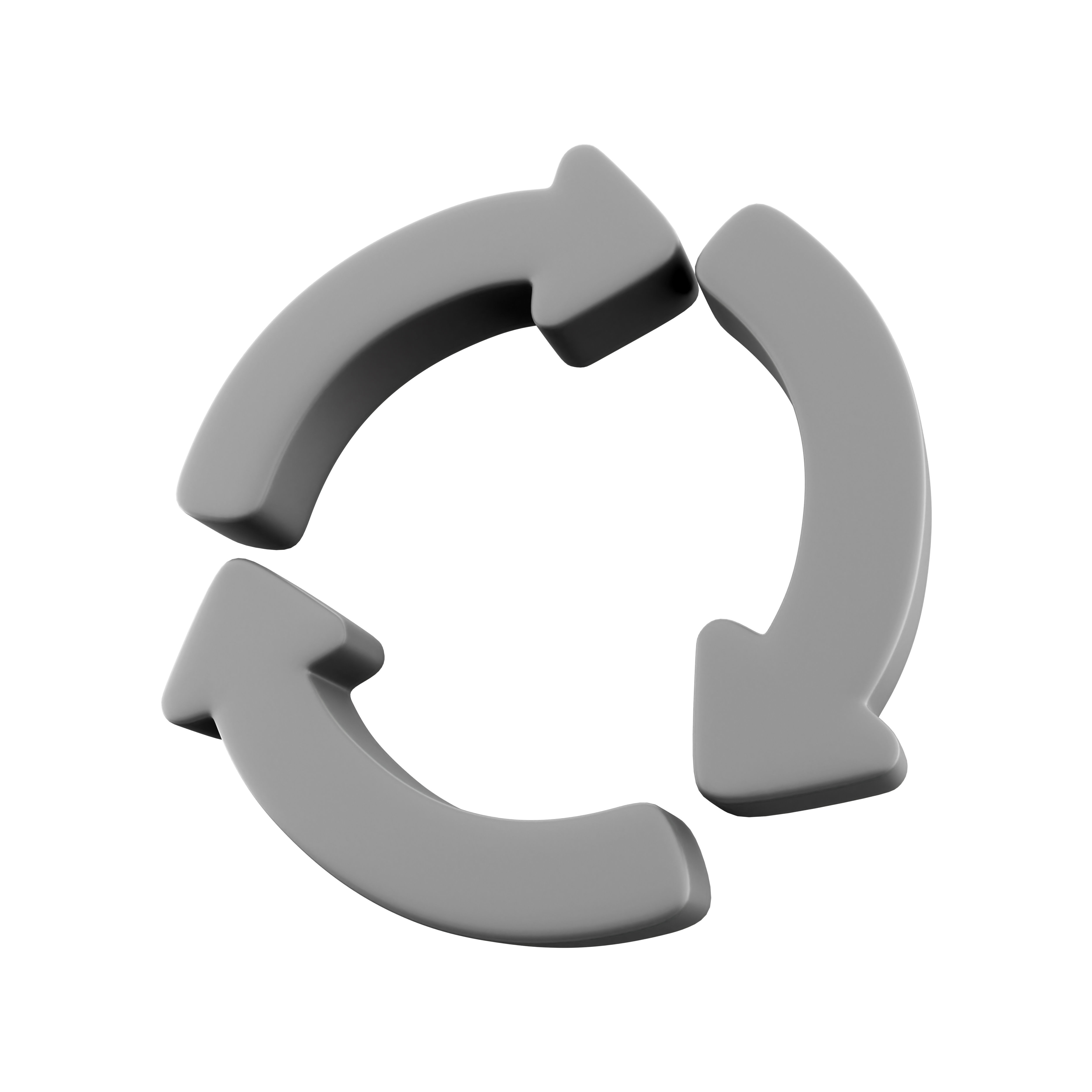 3D  arrows moving in green circle 3D model_5