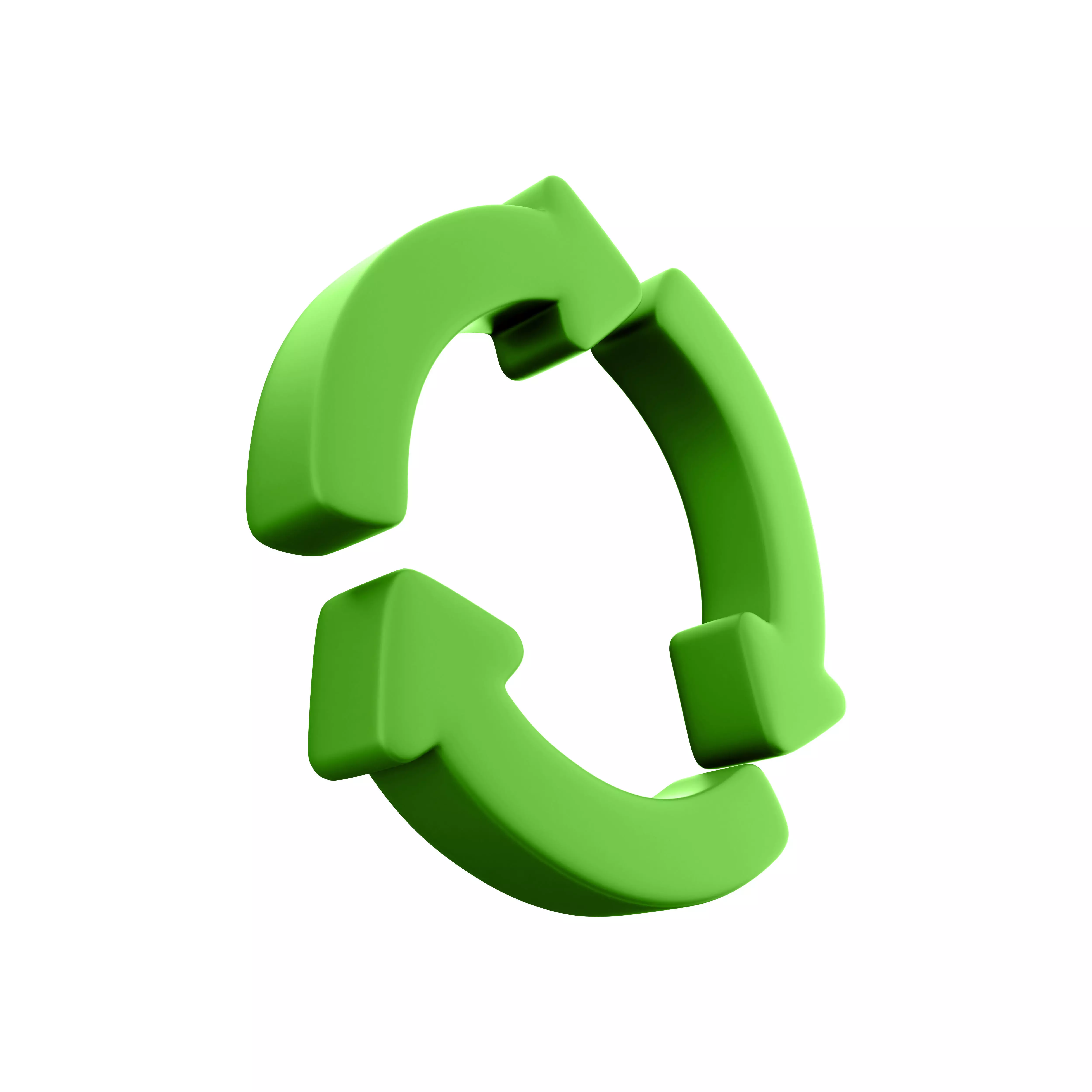 3D  arrows moving in green circle 3D model_0