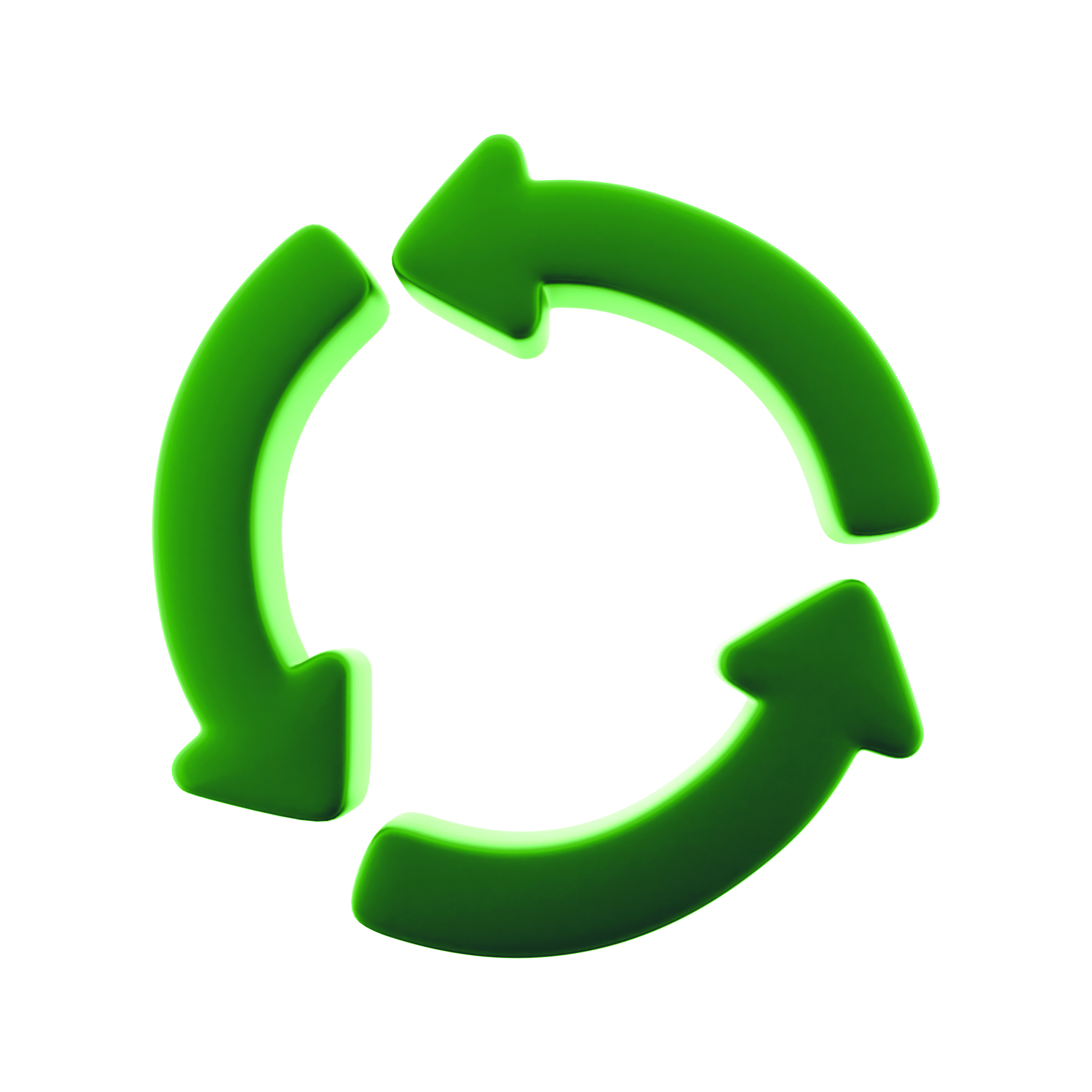 3D  arrows moving in green circle 3D model_3