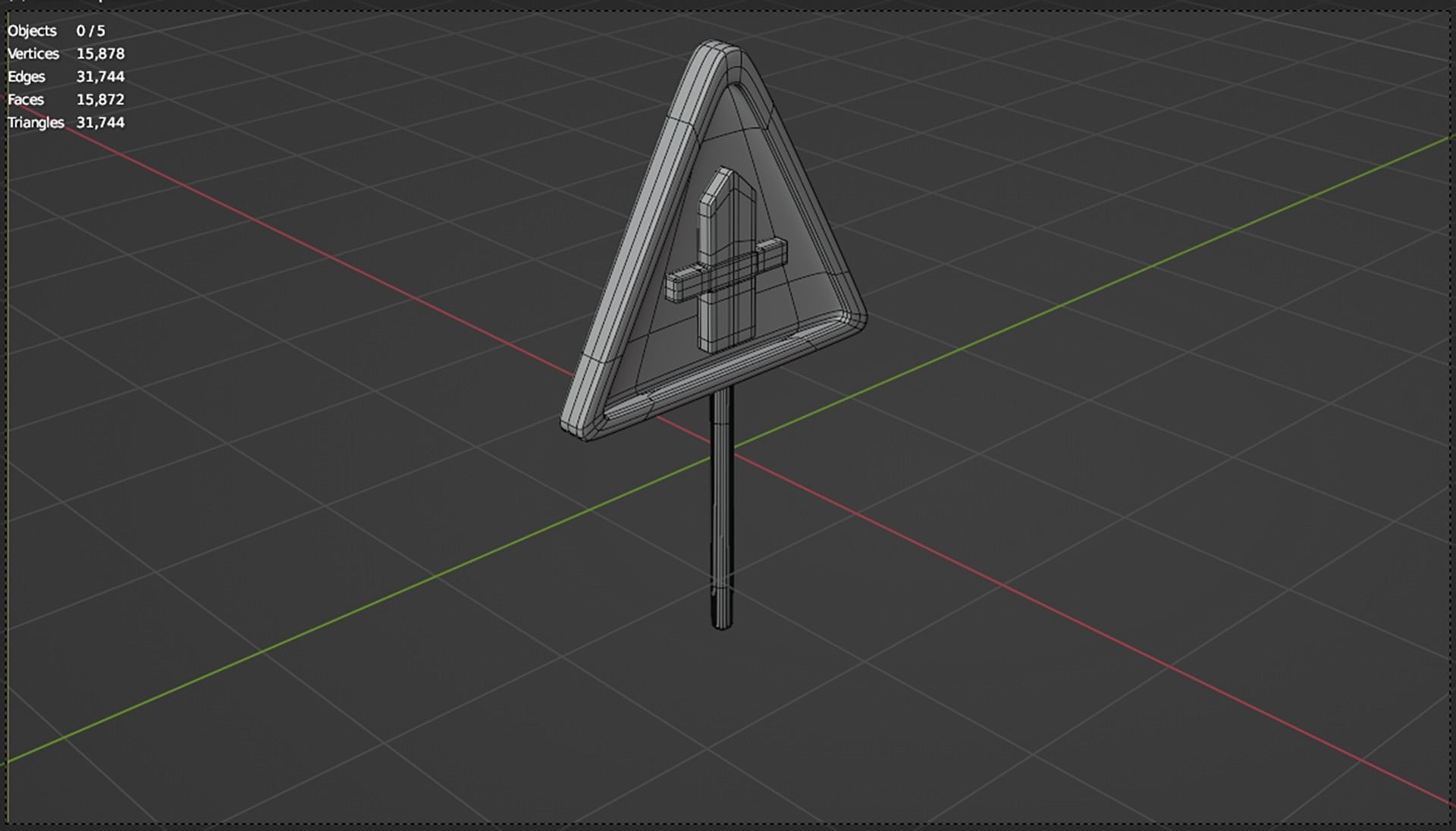 3d road intersection icon 3D model | CGTrader