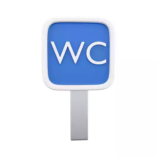 3d public toilet road sign 3D model