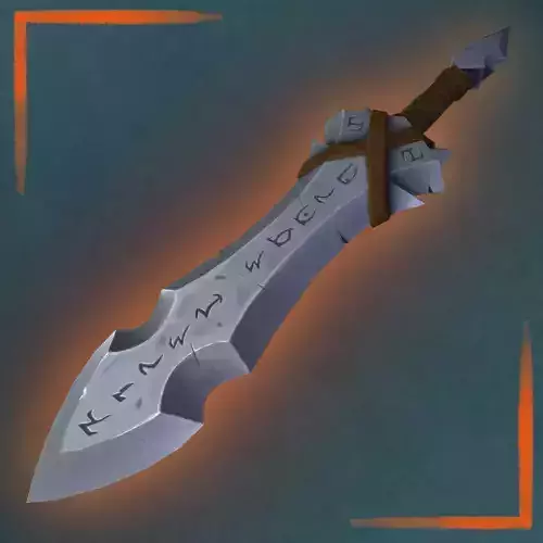 Hand-painted Barbarian Sword