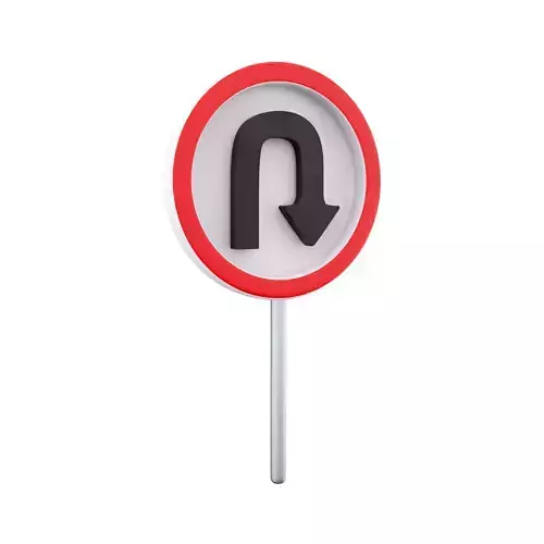 3d  Prohibition Sign U-turn