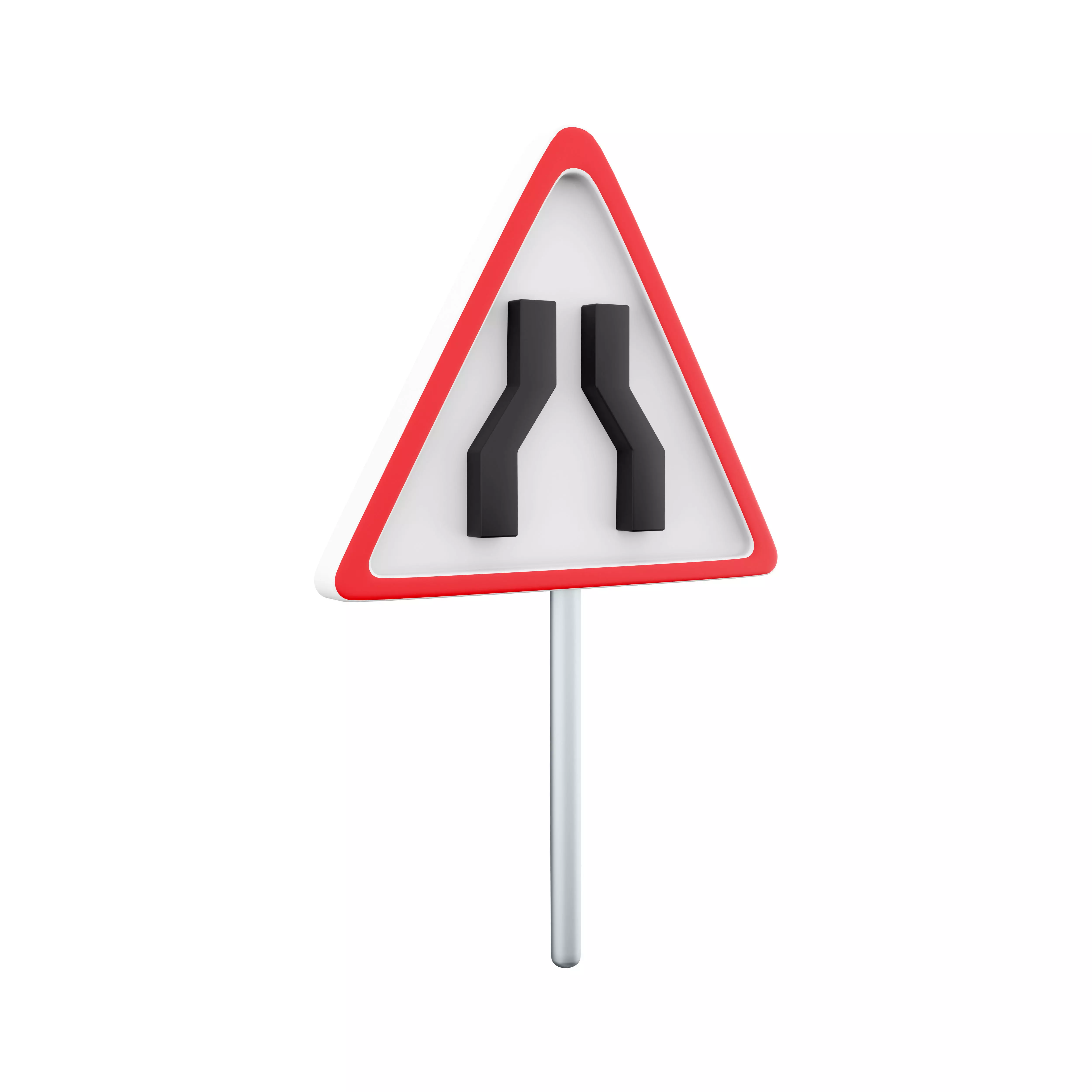 3D road sign extending both side 3D model
