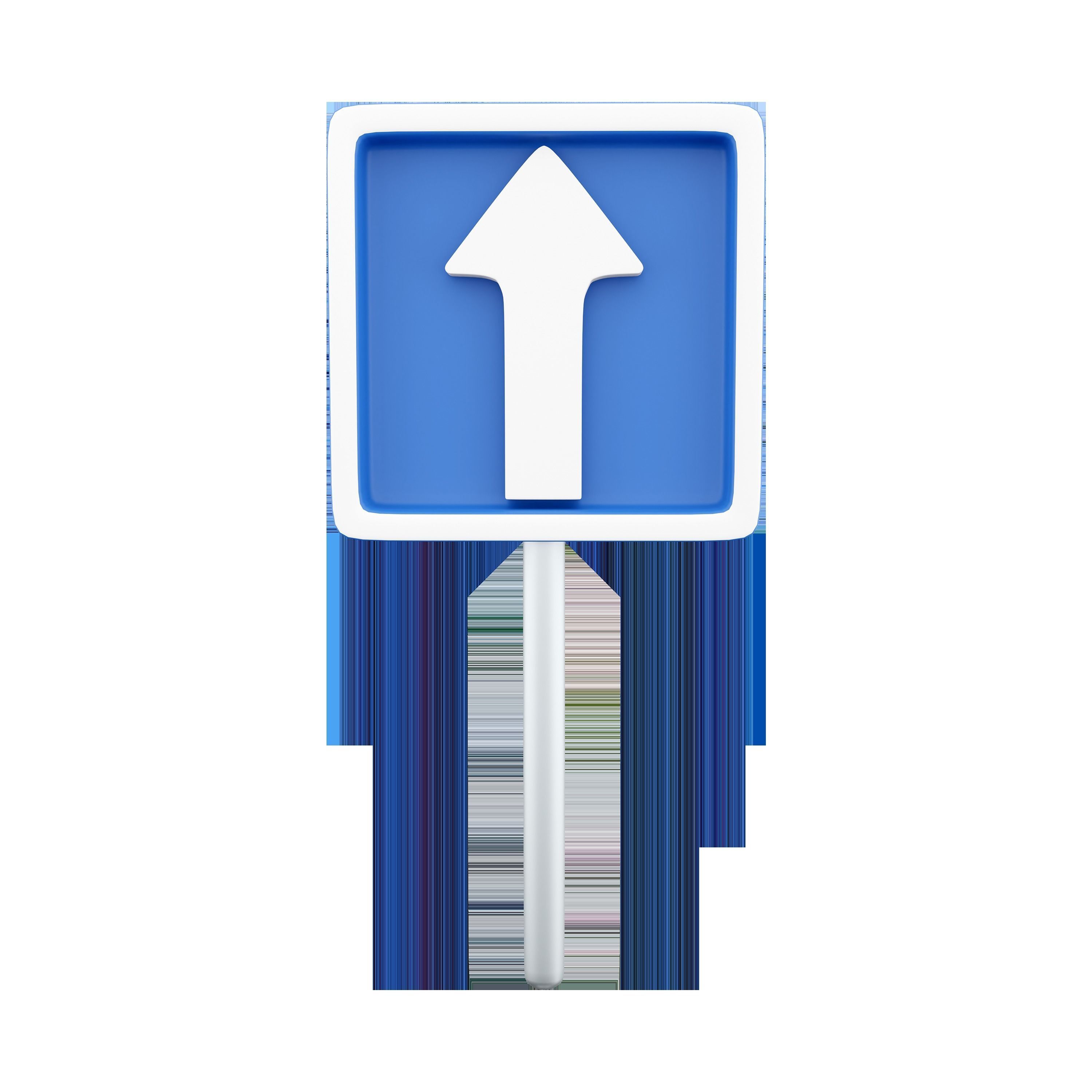 3d Straight road sign icon 3D model_6