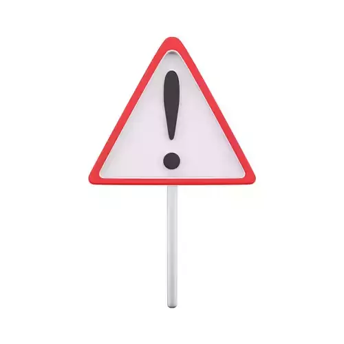 3d a street hazard sign