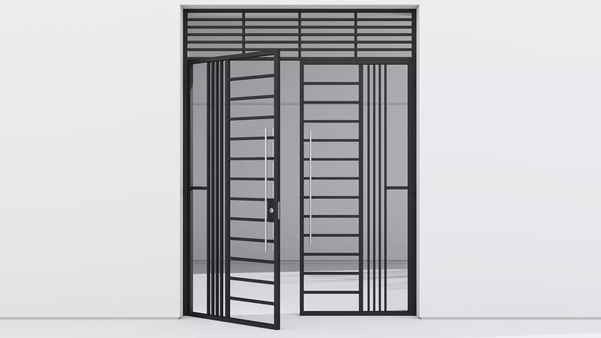 Aluminium door 52 3D model_0