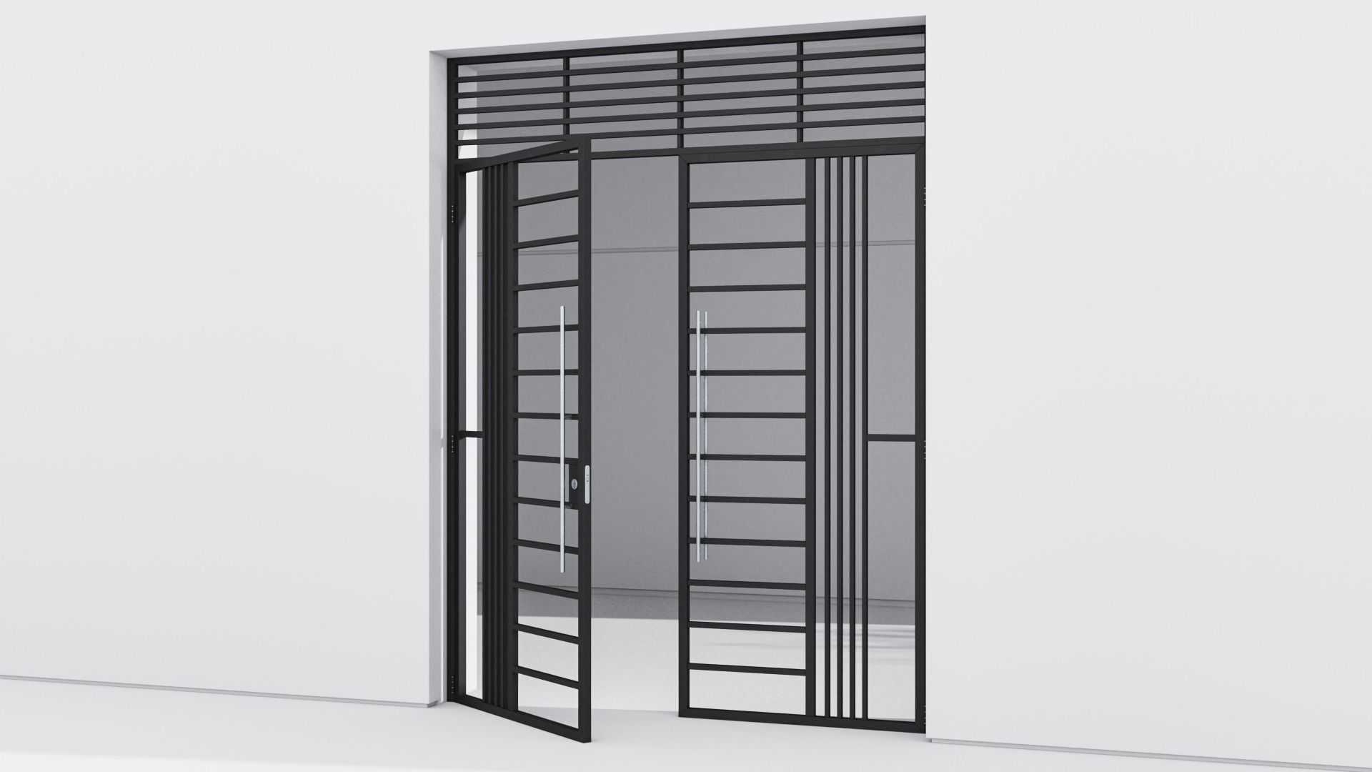 Aluminium door 52 3D model_2