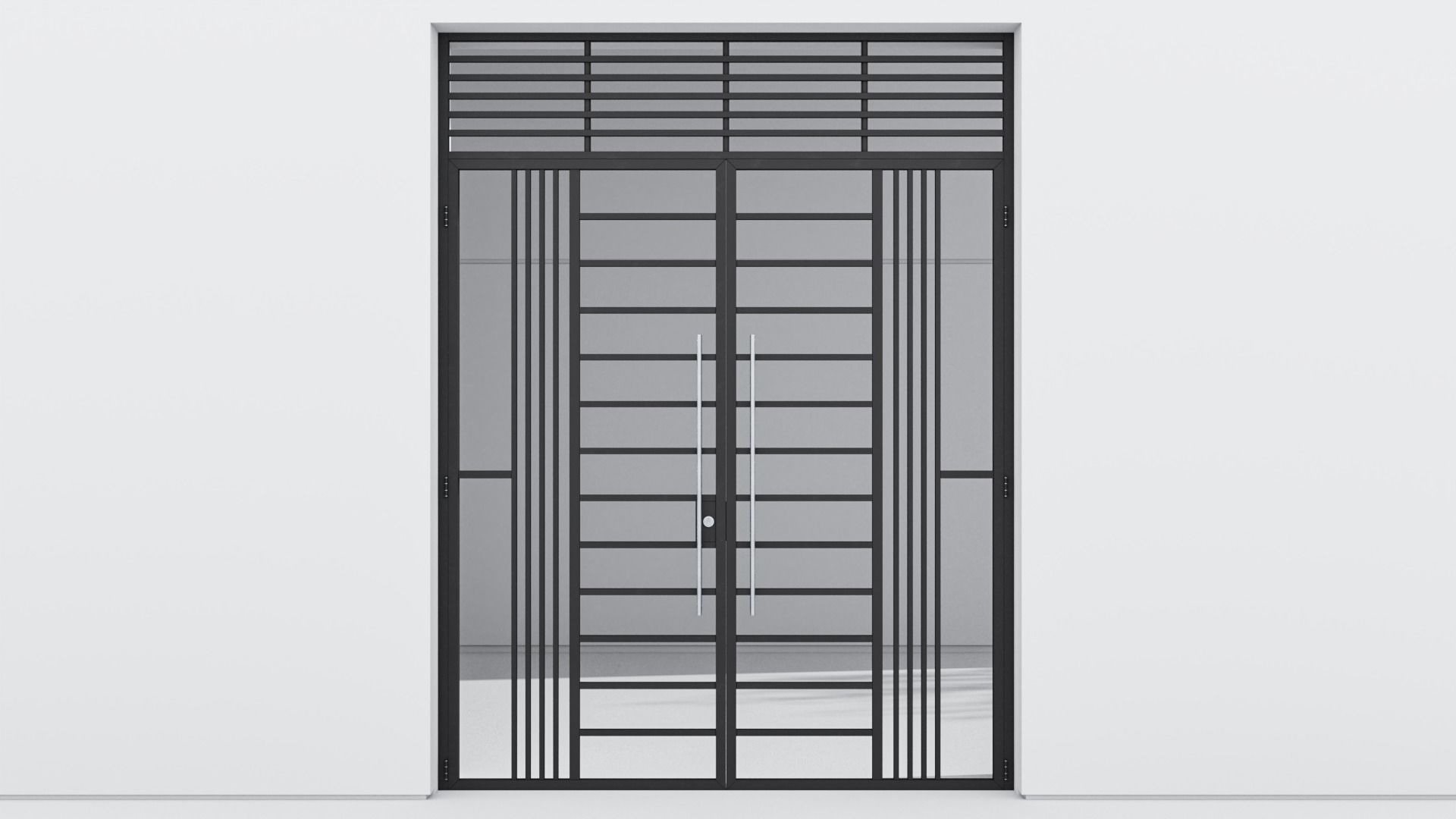 Aluminium door 52 3D model_1