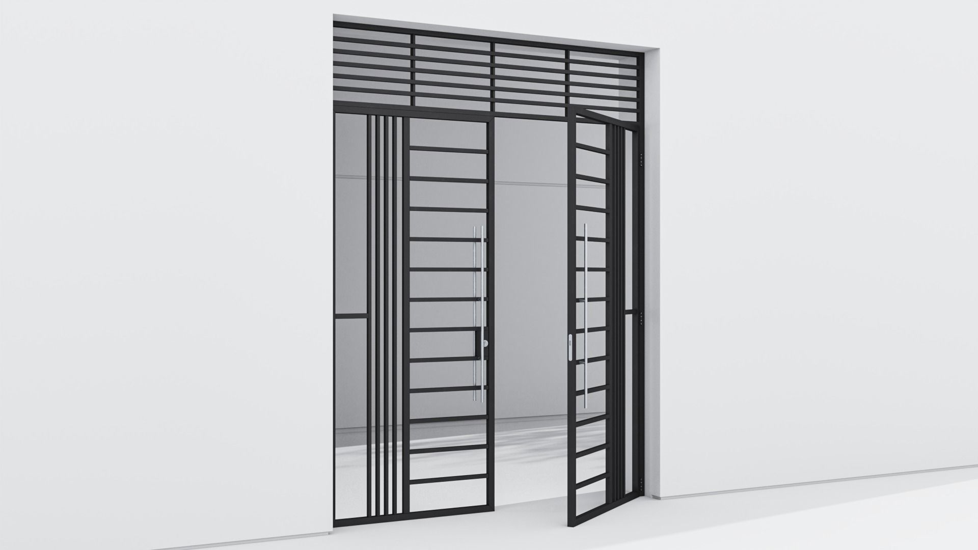 Aluminium door 52 3D model_3