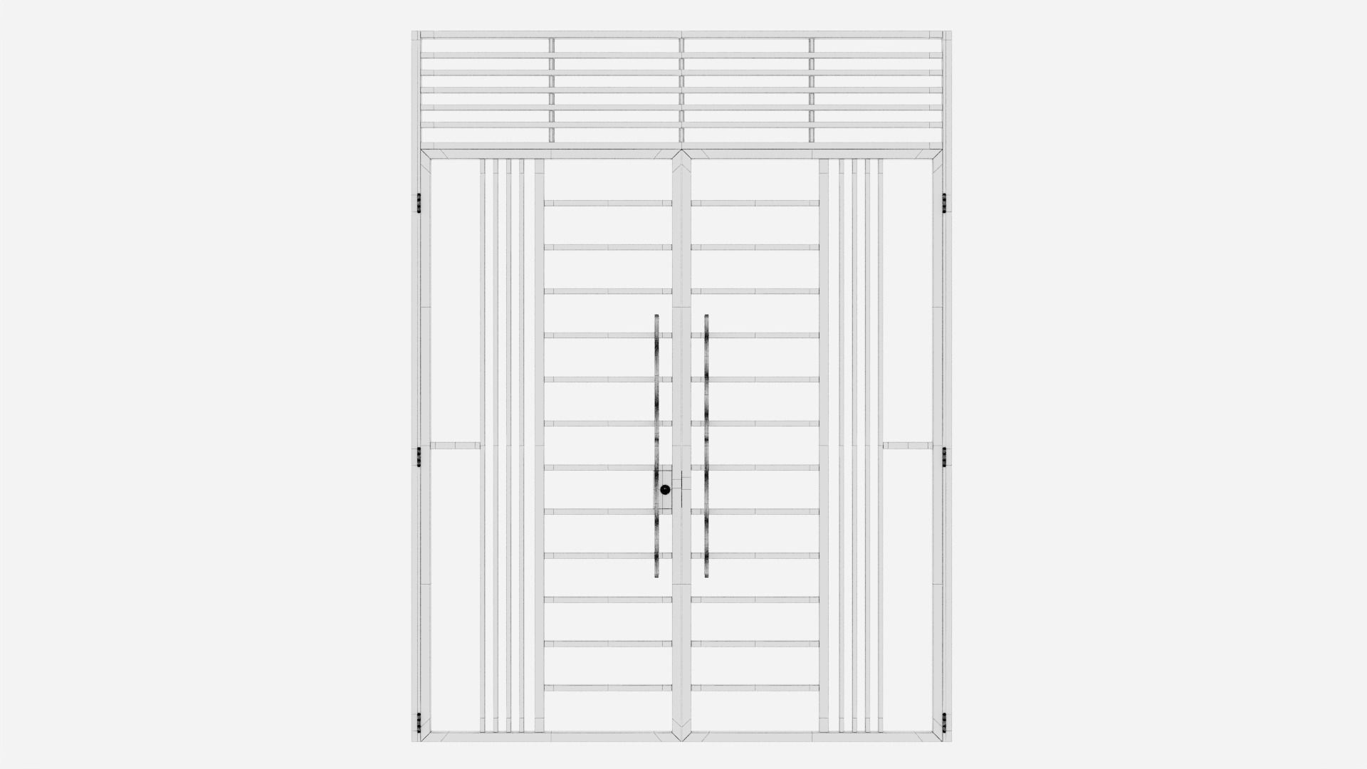 Aluminium door 52 3D model_5