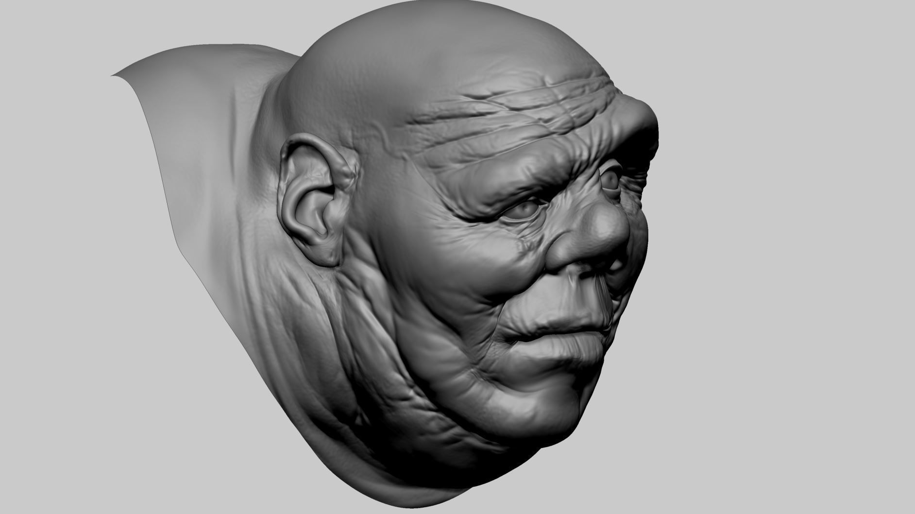 Male Head G 3D model_2