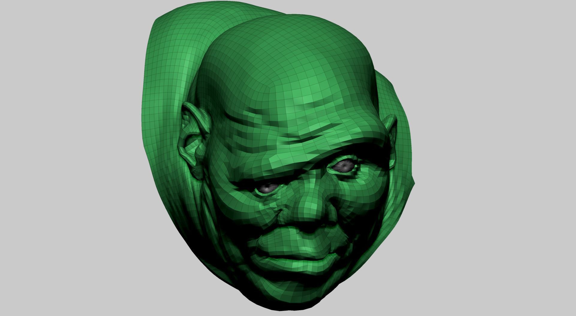 Male Head G 3D model_10