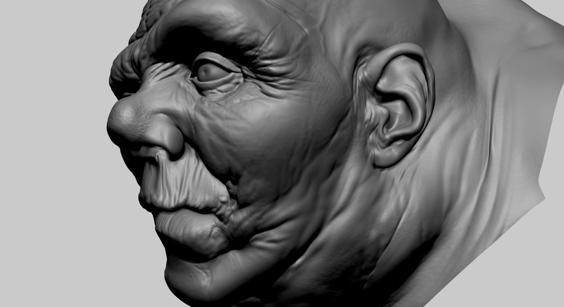 Male Head G 3D model_8