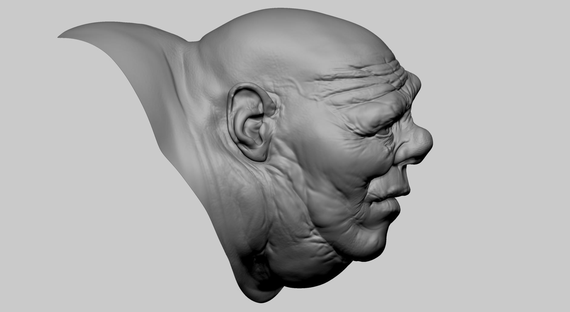 Male Head G 3D model_3