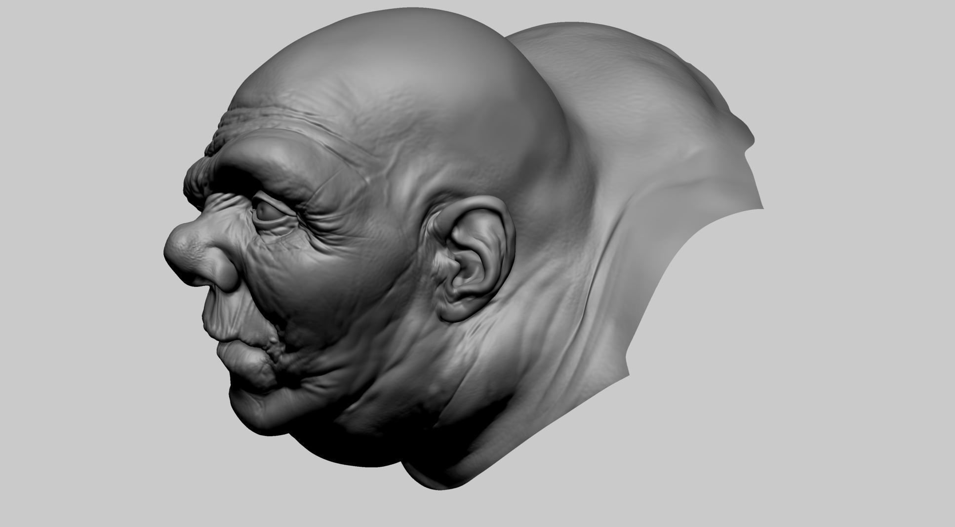 Male Head G 3D model_5