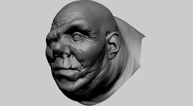 Male Head G 3D model