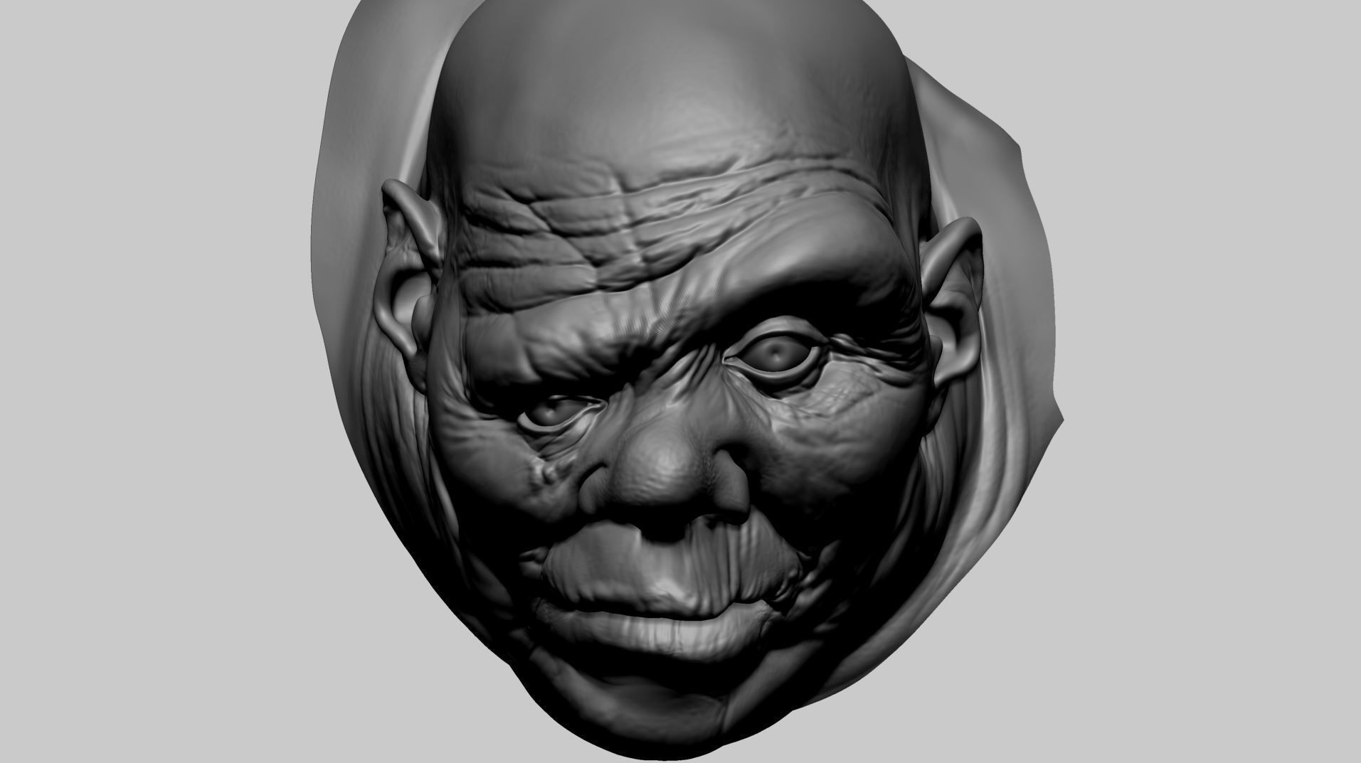 Male Head G 3D model_6