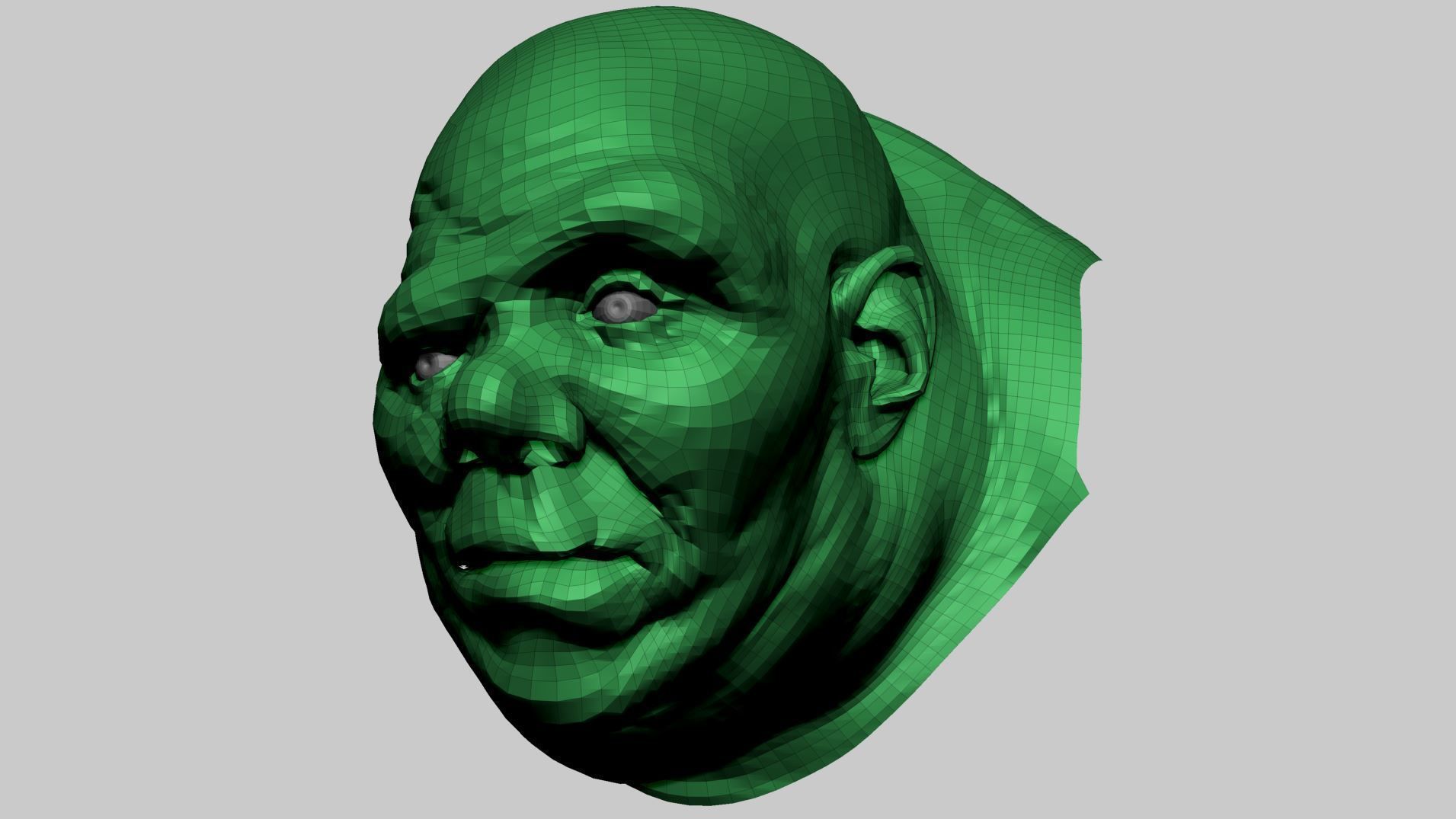 Male Head G 3D model_11
