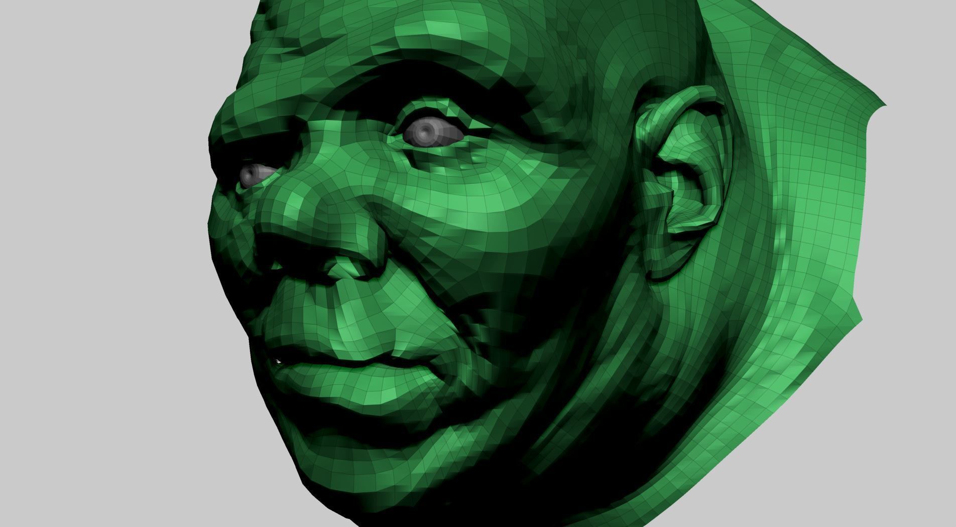 Male Head G 3D model_9