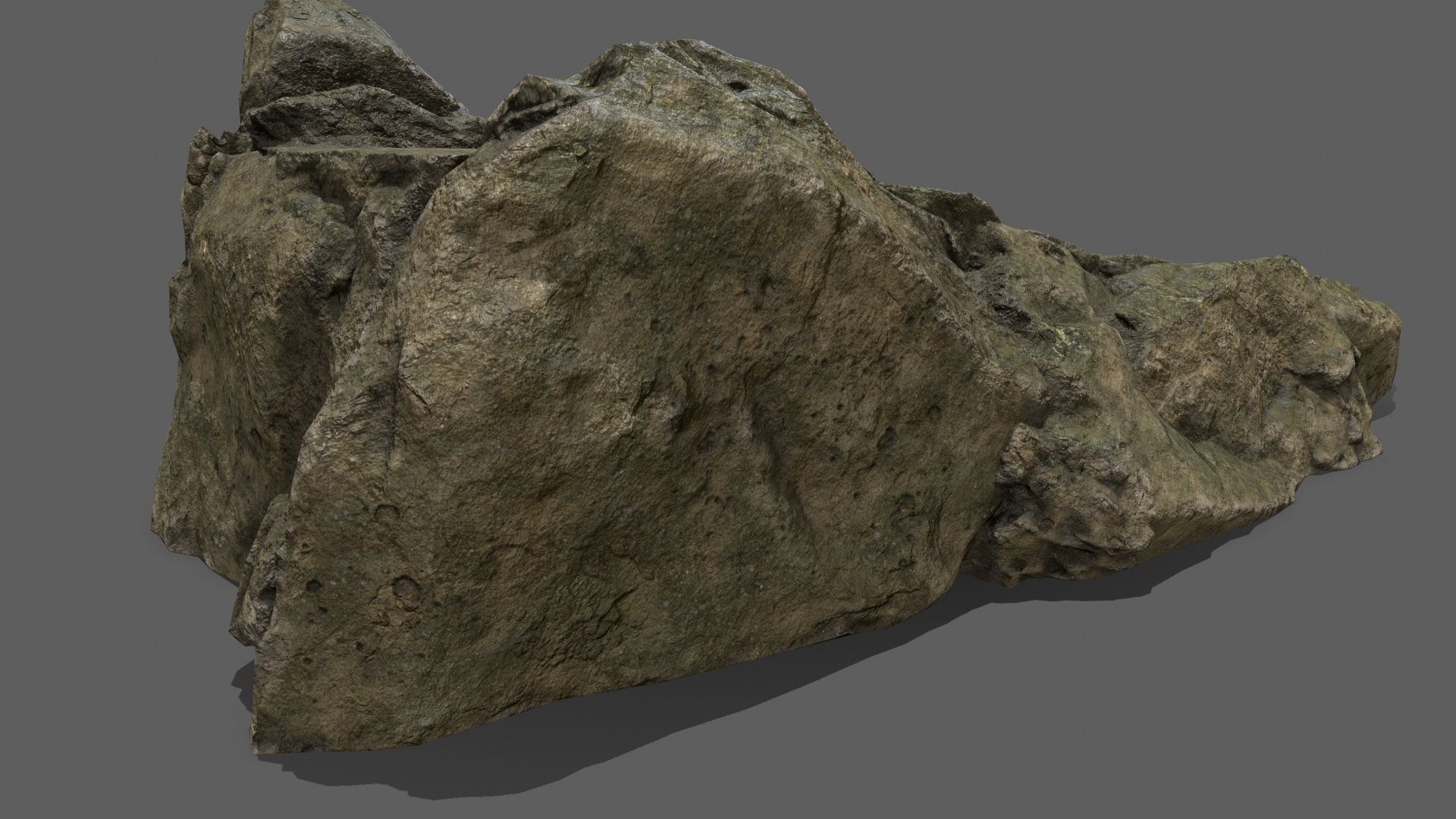 Stairs on rock Low-poly 3D model_14