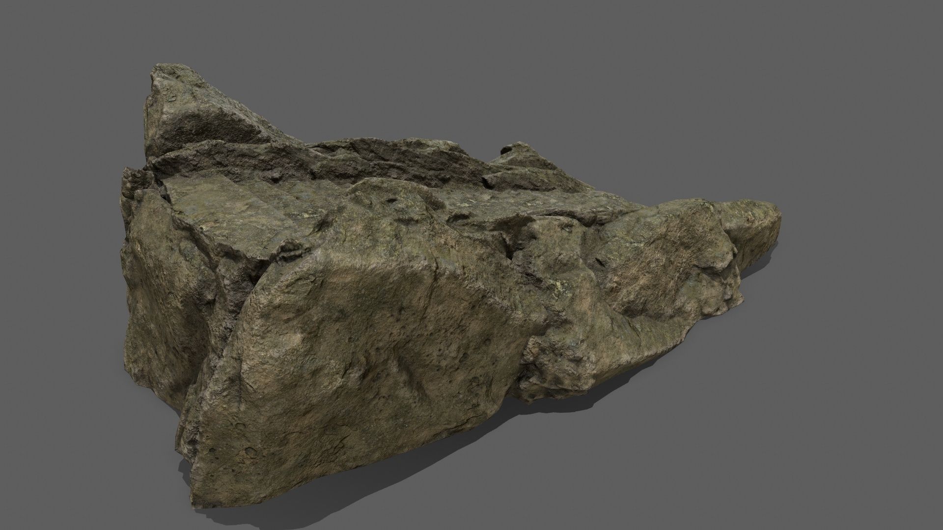 Stairs on rock Low-poly 3D model_7