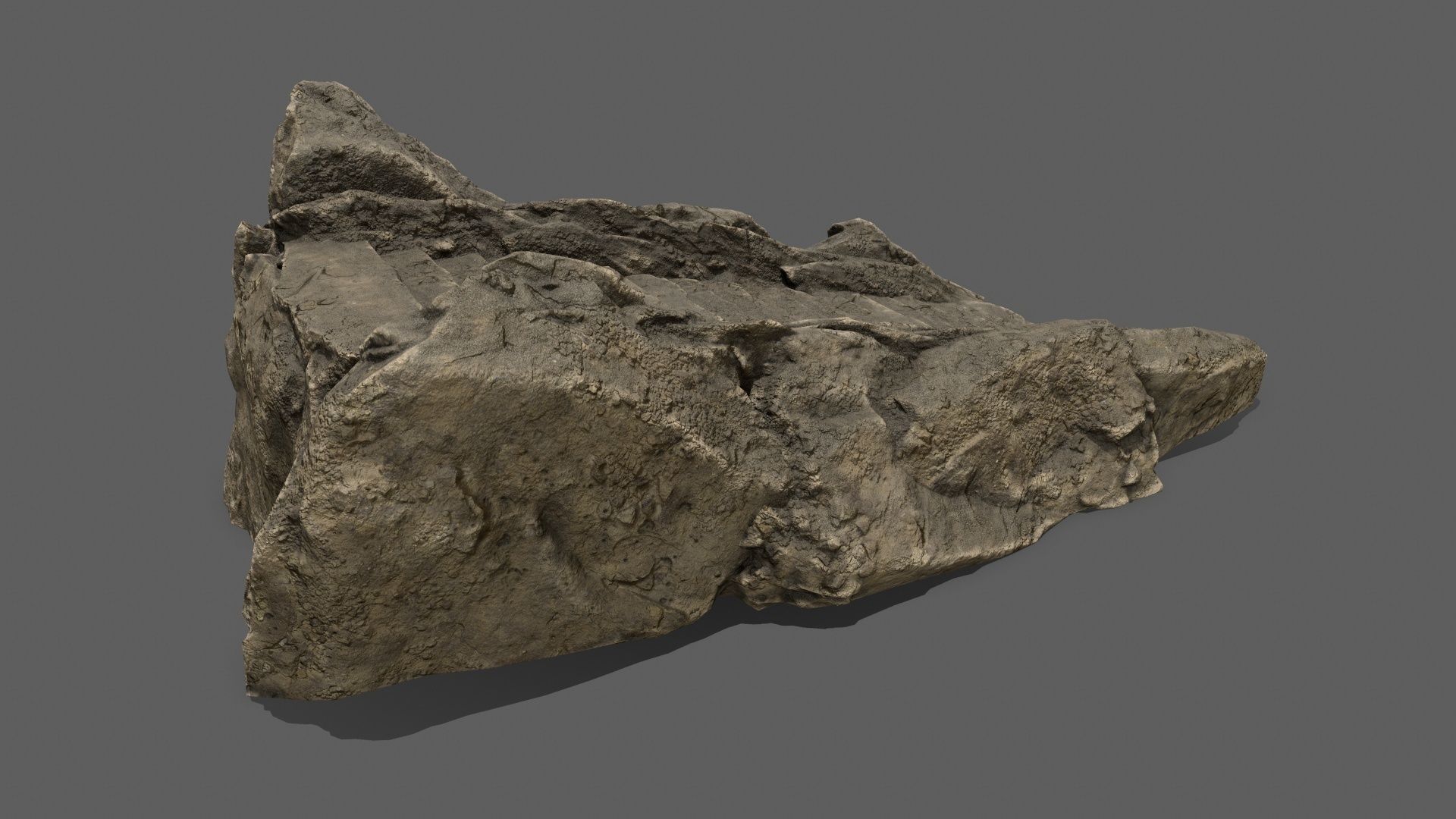 Stairs rock staircase Low-poly 3D model_7