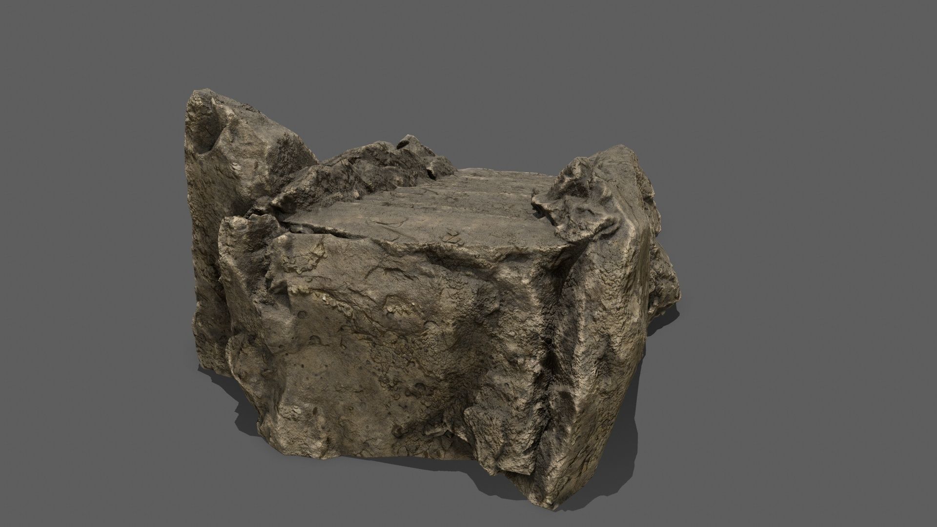 Stairs rock staircase Low-poly 3D model_6