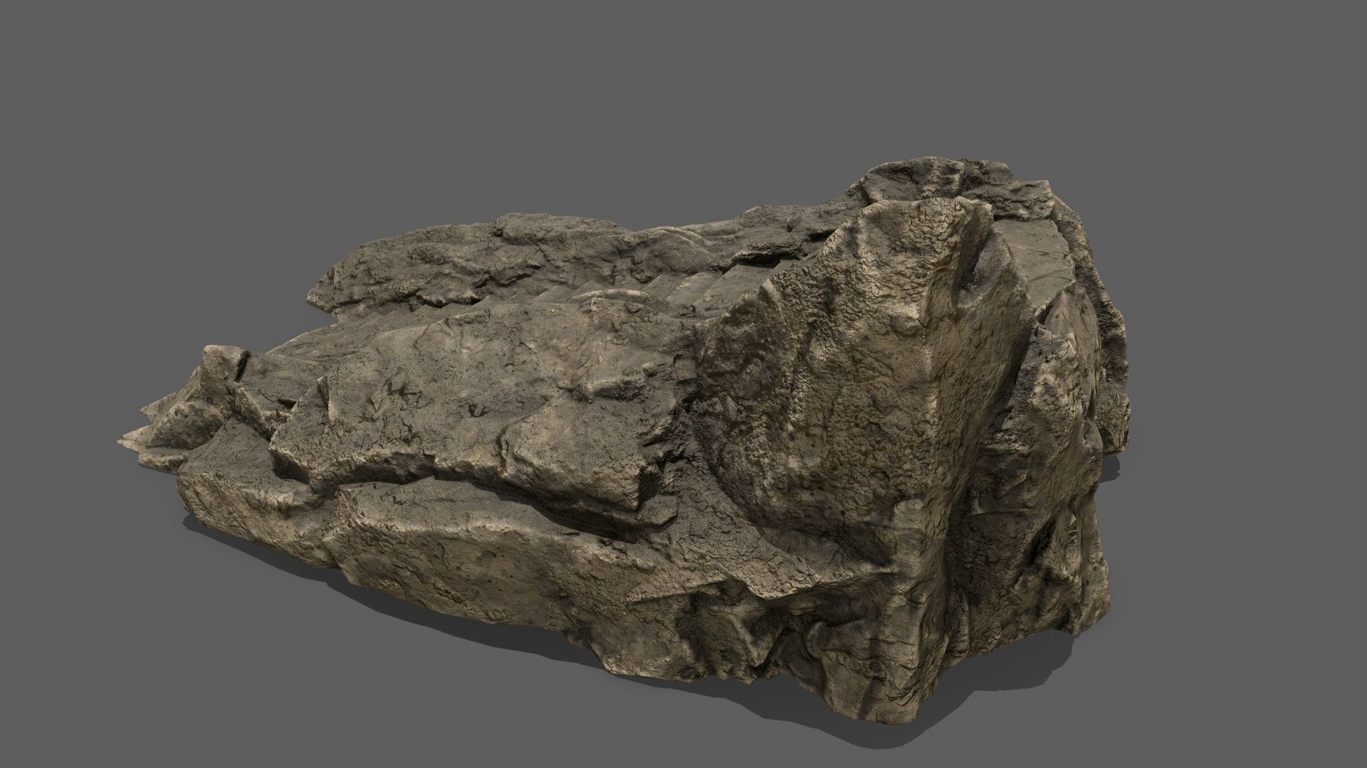 Stairs rock staircase Low-poly 3D model_4