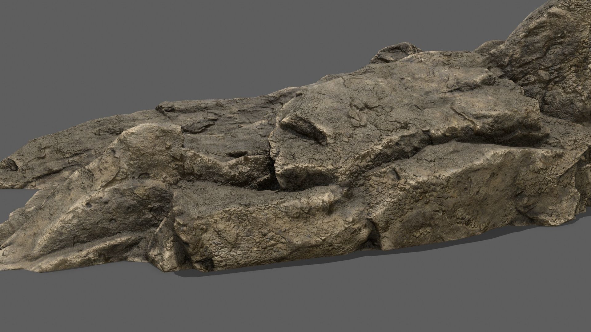 Stairs rock staircase Low-poly 3D model_11