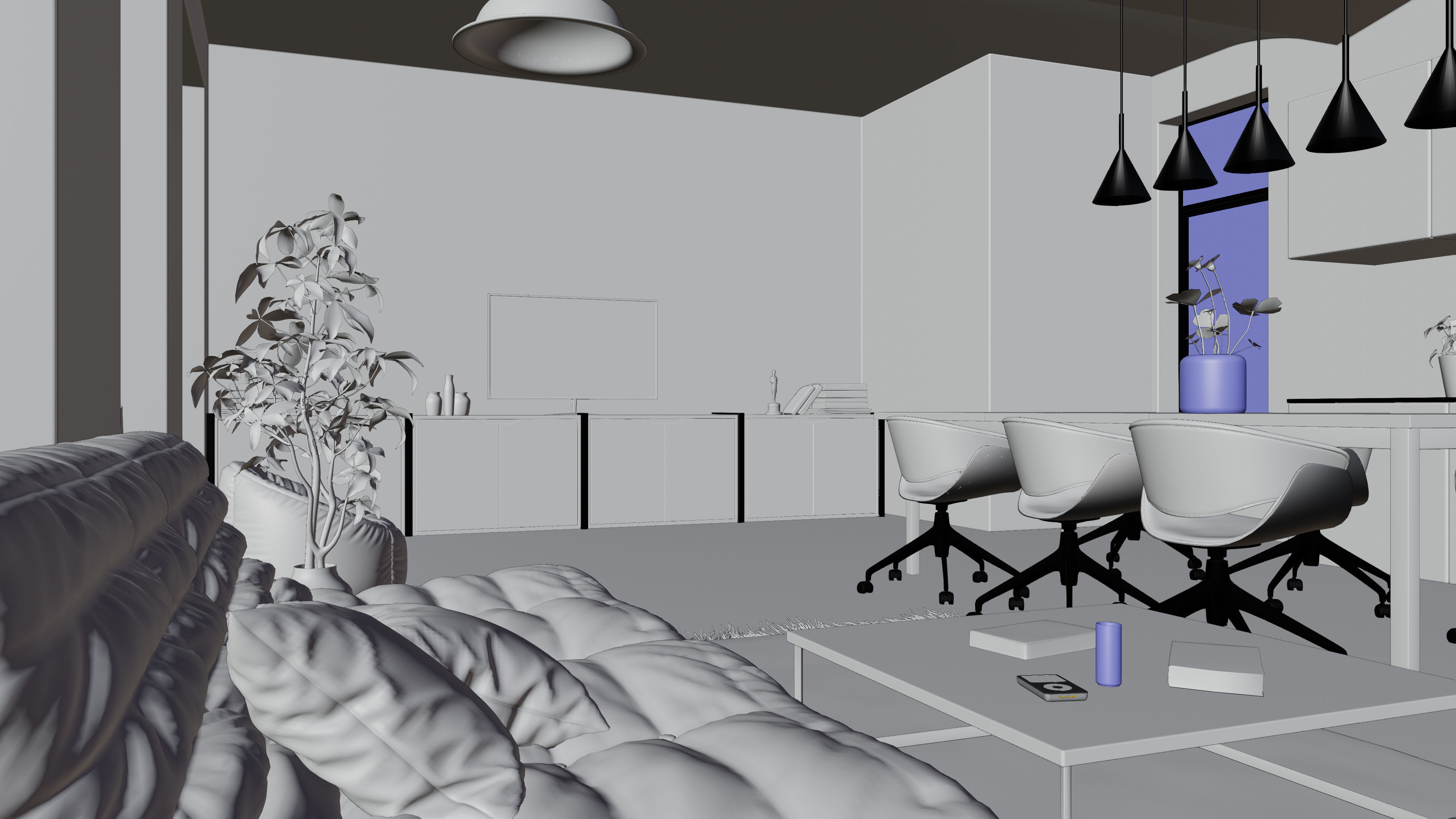 Loft Interior Scene In Native Blender File By-Vizfromblender 3D model_13