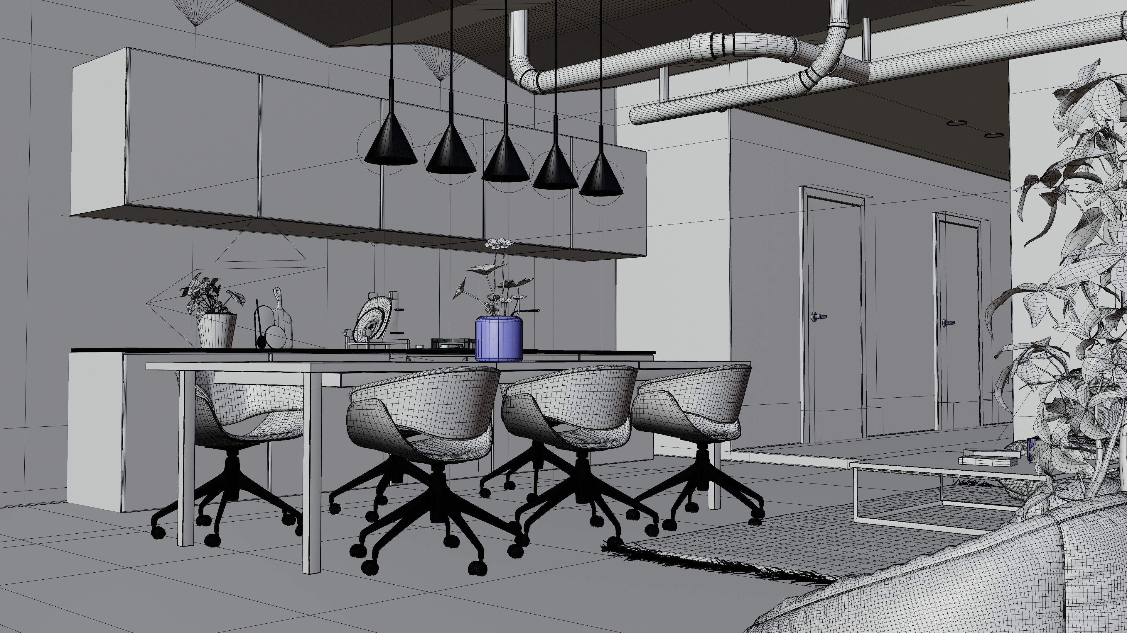 Loft Interior Scene In Native Blender File By-Vizfromblender 3D model_10