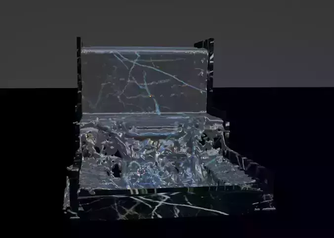 Water Fall on Steps 3D model