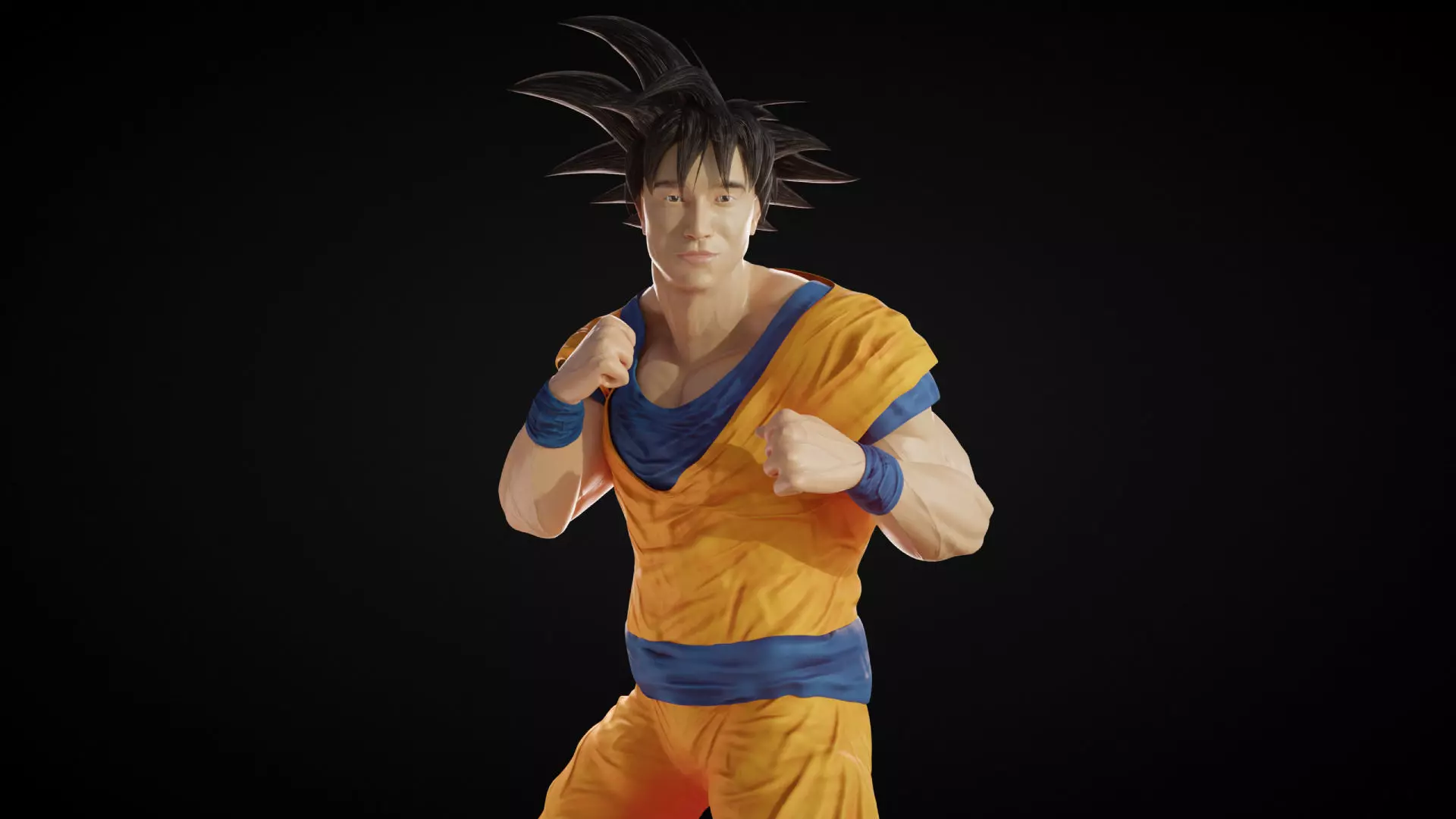 Goku Kakarot Low-poly 3D model