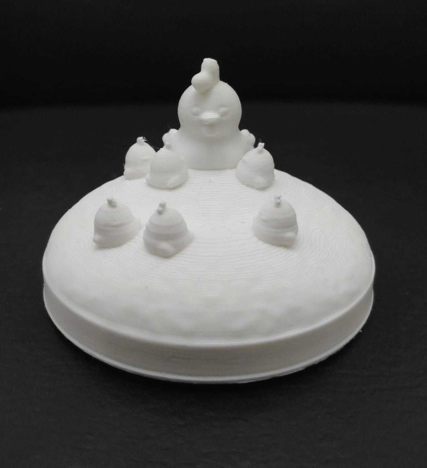 Hen and Cute Chicks 3D print model_8