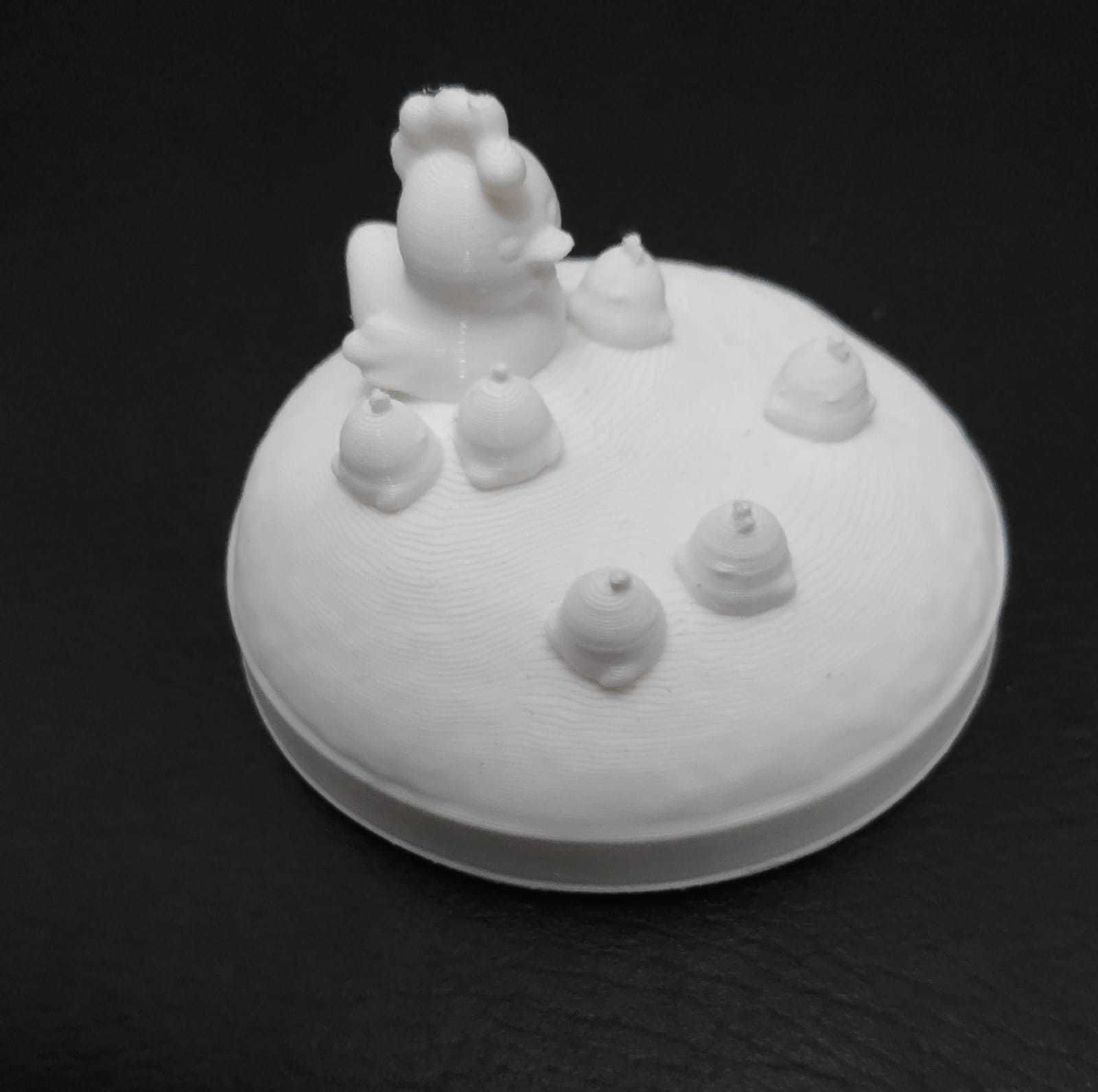 Hen and Cute Chicks 3D print model_9