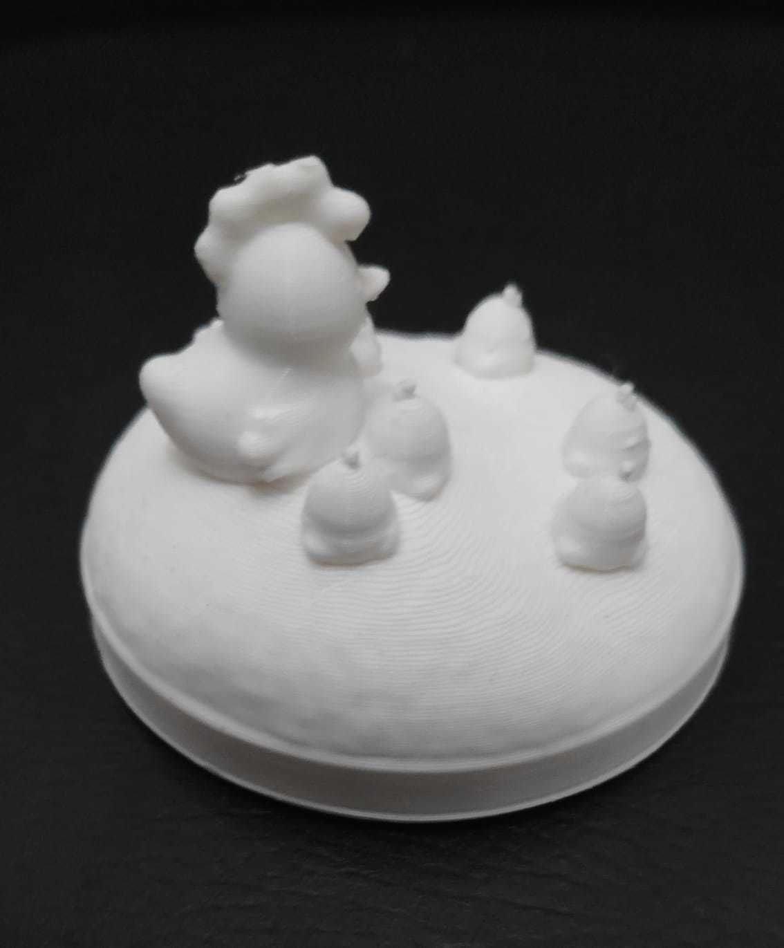 Hen and Cute Chicks 3D print model_10