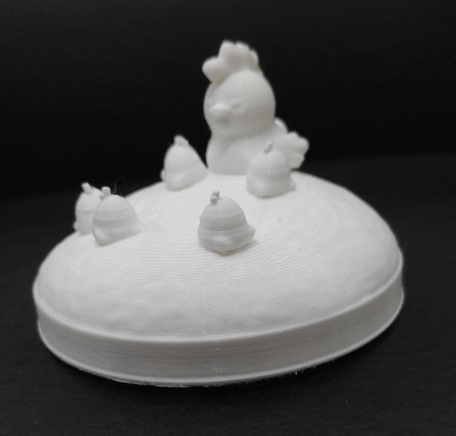 Hen and Cute Chicks 3D print model_13