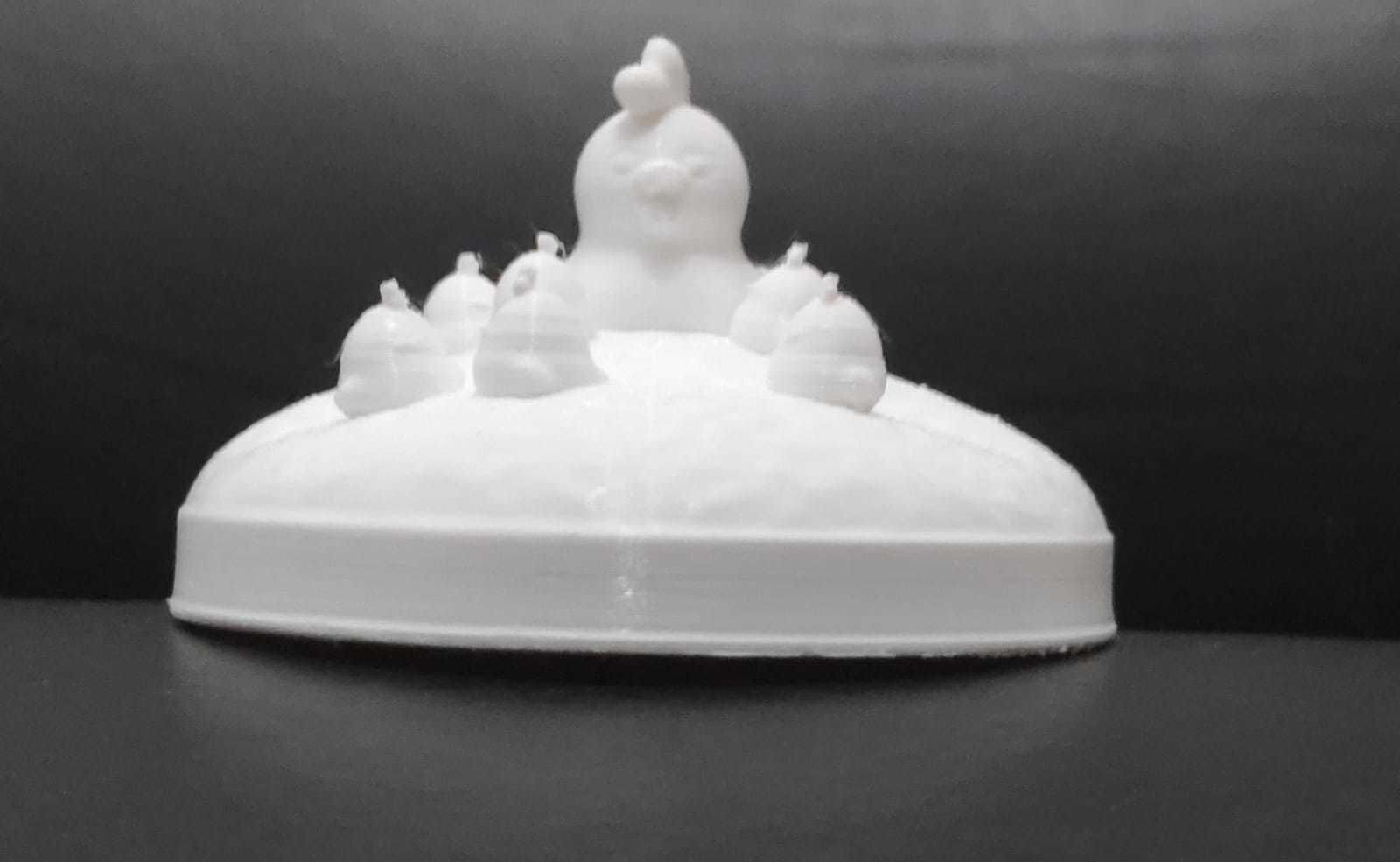 Hen and Cute Chicks 3D print model_14