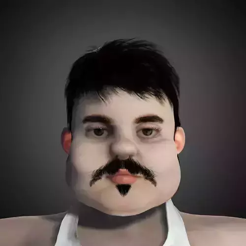 Semi Realistic Cartoon Character Fat Man Blender Iclone CC 3D model