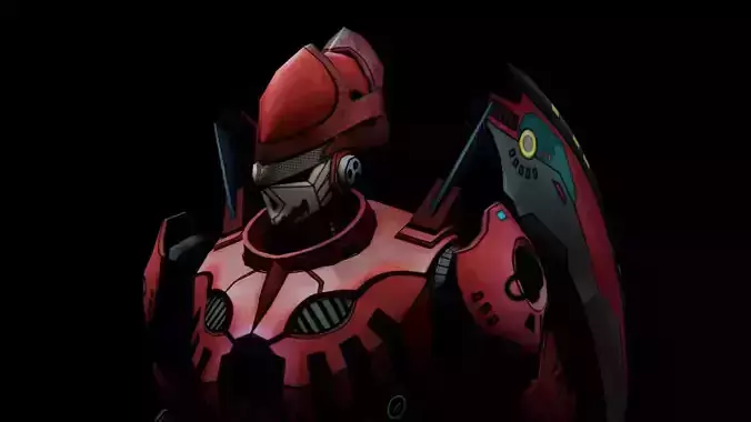 Cyberpunk halo armor