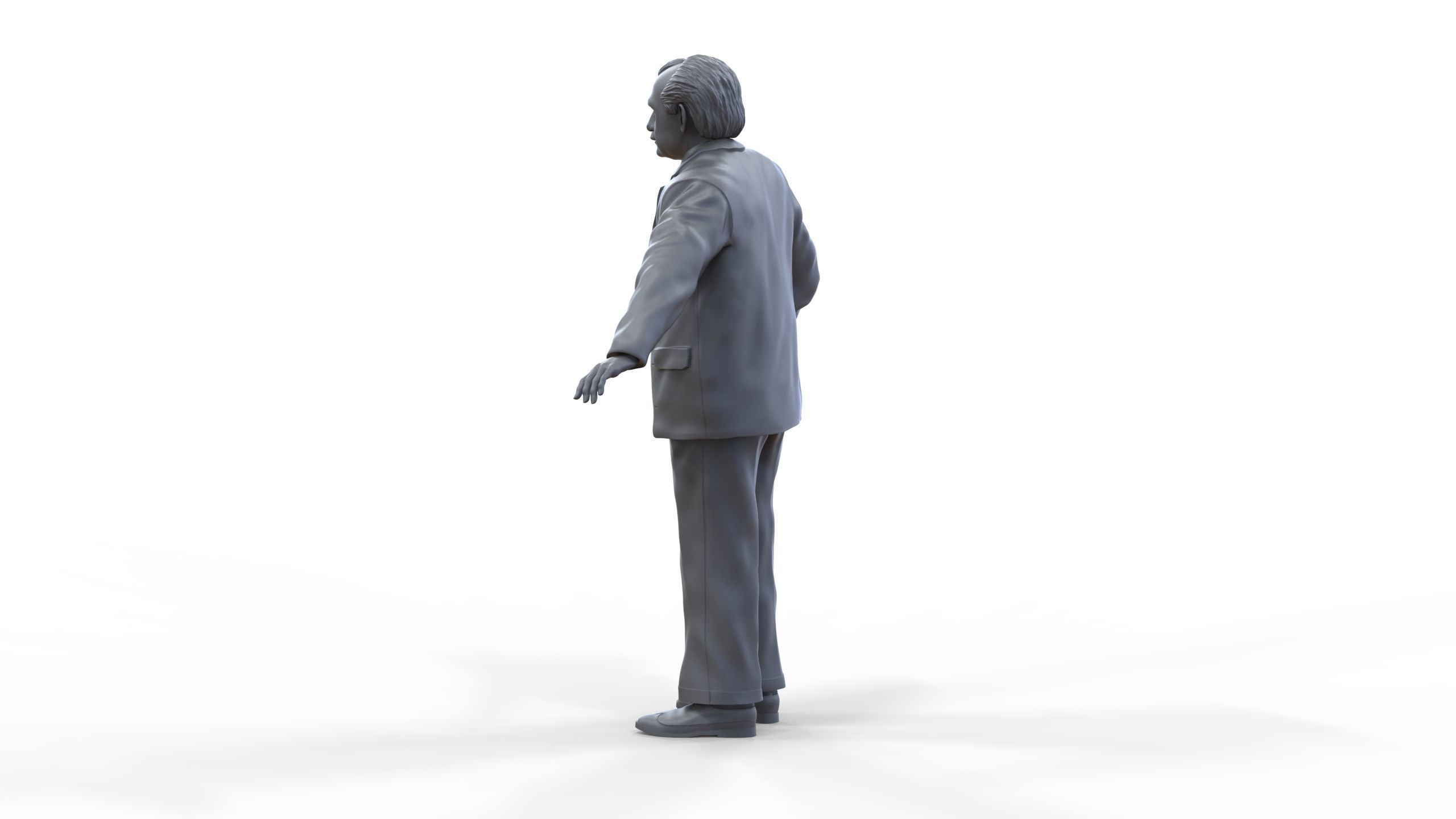 Ferdinand Porsche leaning on the car 3D print model_31