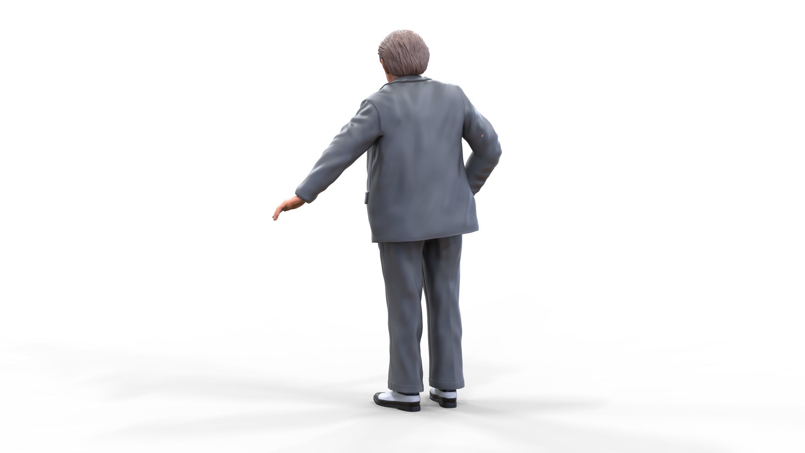 Ferdinand Porsche leaning on the car 3D print model_14