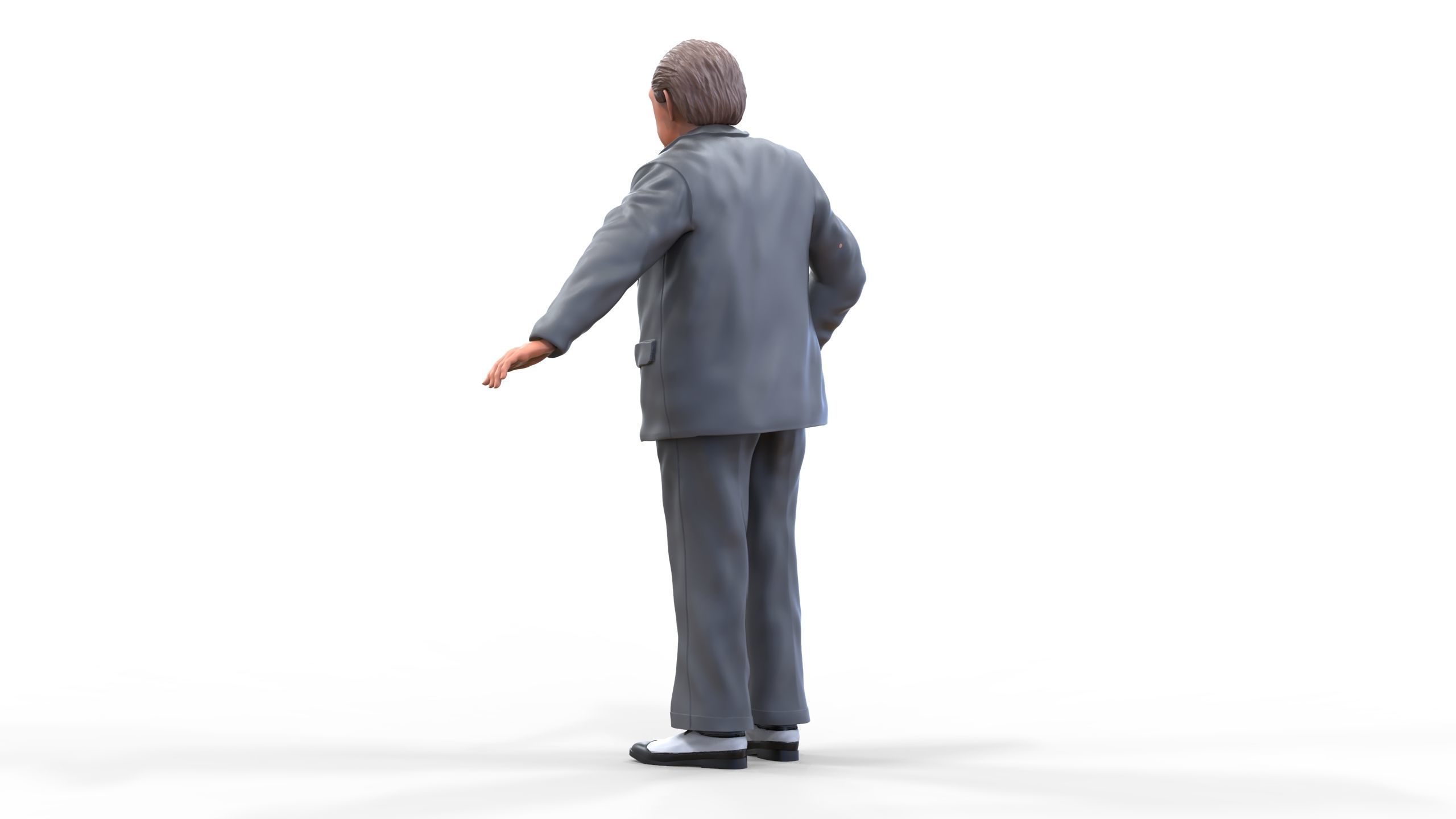 Ferdinand Porsche leaning on the car 3D print model_40